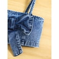 thumbnail image 6 of Bagilaanoe 2pcs Toddler Baby Girl Short Pants Set Sleeveless Denim Camisole Tops + Skirt Shorts 1T 2T 3T 4T 5T 6T Kids Casual Summer Outfits, 6 of 9