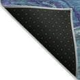 thumbnail image 3 of 8' X 10' Teal Blue Purple And Pink Abstract Washable Indoor Outdoor Area Rug, 3 of 5