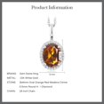 thumbnail image 6 of Gem Stone King 10K White Gold 1.10 Ct Orange Madeira Citrine and Diamonds Pendant With Chain, 6 of 6