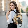 thumbnail image 6 of JIALIOU Mini Backpack Purse for Women Quilted Casual Daypack Small Travel Shoulder Bag, Elegant Black Cat, 6 of 7