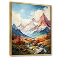 thumbnail image 2 of Designart "Summer Peaks The Sharp Beauty of Mountains II" Cottage Floater Framed Wall Decor, 2 of 7