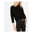thumbnail image 2 of I.N.C Womens Ruched-Sleeve Knit Sweater, Black, Large, 2 of 2