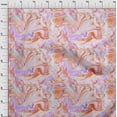 thumbnail image 4 of oneOone Polyester Spandex Orange Fabric Fluid Ink Craft Projects Decor Fabric Printed By The Yard 56 Inch Wide, 4 of 4