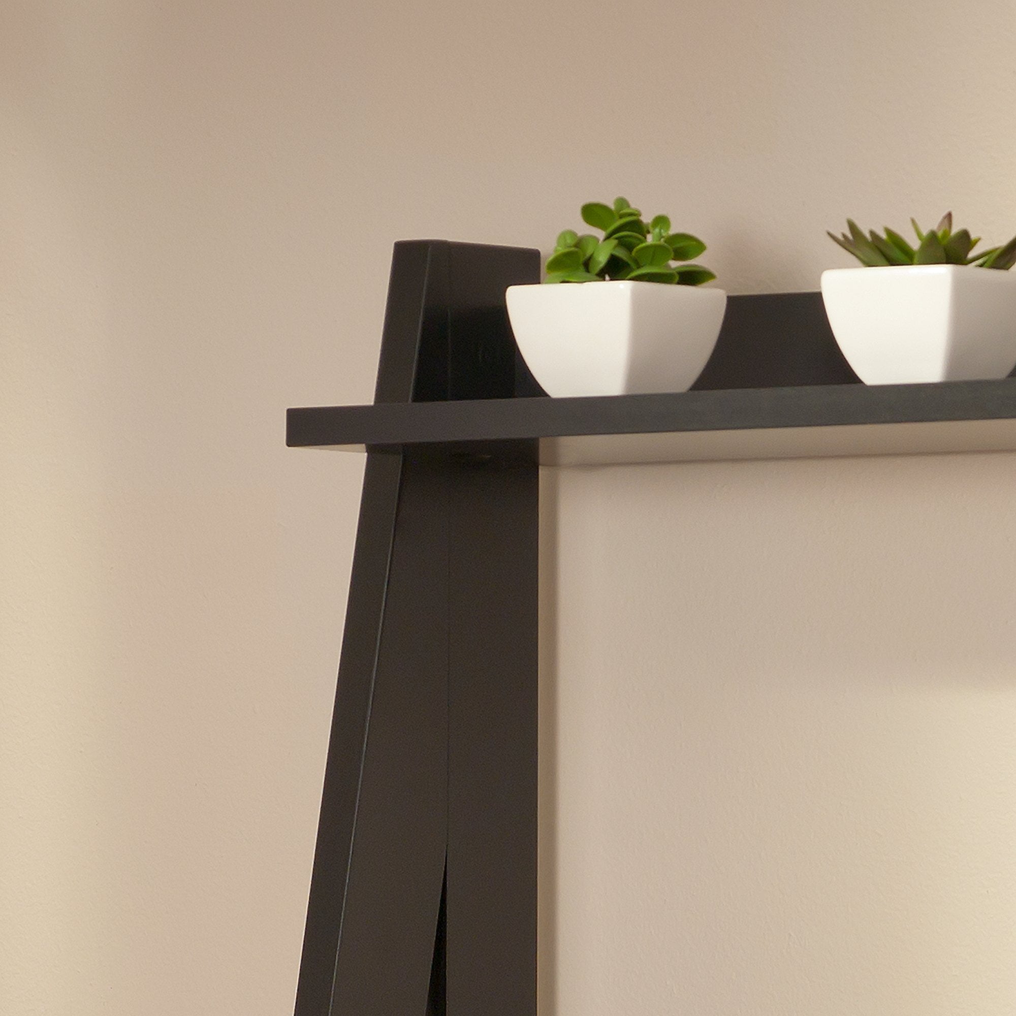 Bush Furniture Alamosa Ladder Bookshelf In Classic Black Com