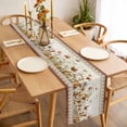 thumbnail image 3 of Table Runner 72 Inches Long for Kitchen Dining, Vintage Floral Dresser Scarf Farmhouse, Dining Table Decorations for Wedding/Parties, Elegant Pastoral Flowers Retro Art 16 x 72 In, 3 of 8