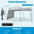 thumbnail image 3 of YYAo Outdoor Party Tent, CanopyCanopy, Shade Shelter, Patio 10x10FT Instant Pop-up Canopy Folding Tent with Sidewalls and Awnings Outdoor-Gray, 3 of 8