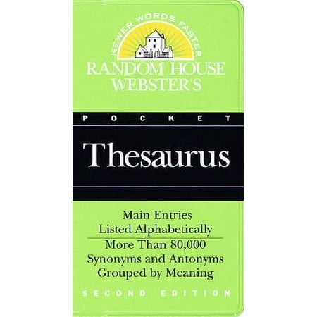 Random House Webster's Pocket Thesaurus, Second Edition: A Dictionary of Synonyms and Antonyms [Hardcover - Used]