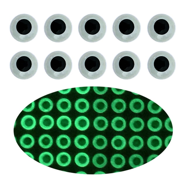 Flmtop 300Pcs 3D Emulational Fishing Lure Fish Eyes Self Adhesive Luminous DIY Crafts