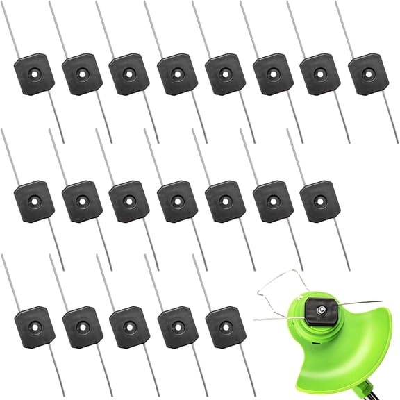 ZEPARO Weed Wacker Eater Blades Attachments,Bore 0.2inch/5mm String Trimmer Head,20Pcs Replacement Steel Wire Grass Trimmer Head,Weed Trimmer Head Accessories for Cordless Grass Trimmers