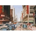 thumbnail image 2 of Denis, E 24x18 Black Ornate Wood Framed with Double Matting Museum Art Print Titled - Los Angeles II, 2 of 4