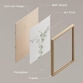 thumbnail image 4 of PixonSign Framed Pastel Watercolor Green Leaves Wall Art, Set of 4 Nature Wilderness Wall Decor Prints, Botanical Floral Wall Décor, Tree Vine Branch&nbsp;Rustic Posters for Bedroom - 8"x10" Natural, 4 of 5