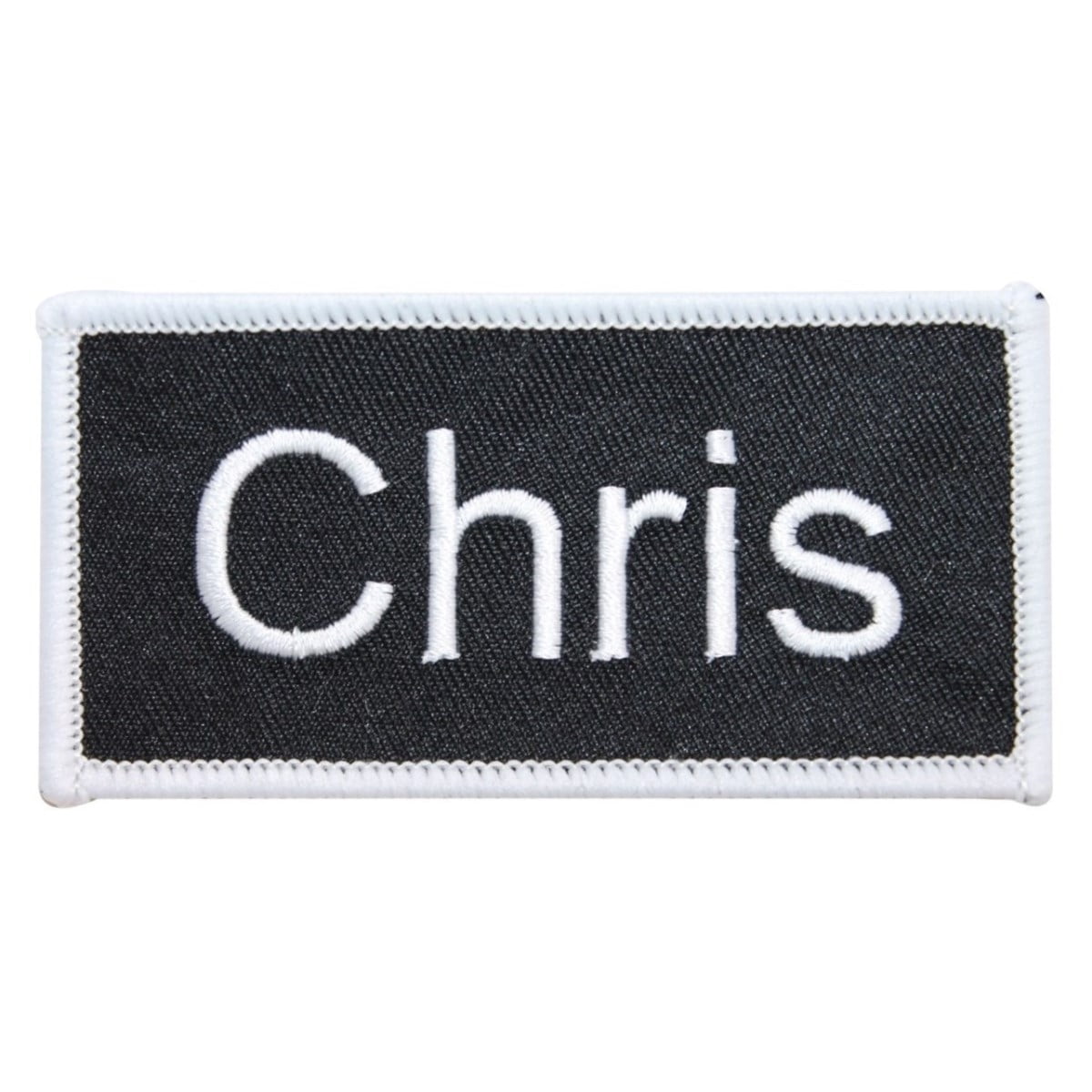 Chris Name Tag Patch Uniform ID Work Shirt Badge Embroidered Iron On