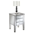 thumbnail image 5 of Home Square 3-Drawer Mirrored Glass End Table in Antique Silver - Set of 2, 5 of 5