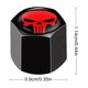 thumbnail image 3 of Tapas Vástago Válvula Neumático Coche 4 Unidades/juego Calavera ( ) Y Rojo, 3 of 9