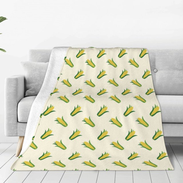 Balery Corn Manta de Felpa Suave y Acogedora – Cobija de Franela Aterciopelada para Cama, Lavable y Cálida para Sofá, Mascotas, Transpirable-50"x40"