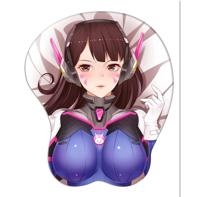 Hanzo D.VA MEI Mccree Genji Anime 3D Oppai Mouse Pad, alta definición Gaming, reposamuñecas LIUWENJING unisex