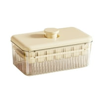 Kraoden Homemade Ice Maker Double Layer Ice Tray with Ice Shovel, Efficient Ice Molds for Freezer, Perfect for Parties and Everyday Use, Beige