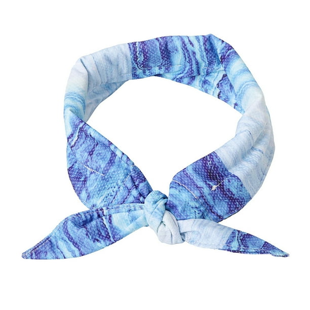 Methold Pañuelo refrescante para perros, accesorio de verano, bufanda refrescante | Collar bandana refrescante para gatos Ropa para mascotas azul METRO