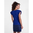 thumbnail image 4 of Scenario Women's Tank Sweater with Short Flutter Sleeves, Lightweight, Sizes XS-XXXL, 4 of 6