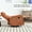 Orange, variant on Heat Massage Swivel Rocker Recliner Chair, Manual 155° Recline, 360° Rotation, Compact Space-Saving, Polyester Fabric, Living Room, Orange