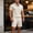 Beige, variant on Men's 2 Pieces Outfits Casual Polo Shirt and Shorts Set Collar Athletic Jogging Jacquard Textured Summer Tracksuit Khaki