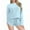 Light Blue, variant on ZhiZhuang Women's Two Piece Striped Outfits Long Sleeve Oversized Sweatshirt and Drawstring Shorts Matching Sets Tracksuit