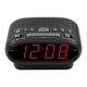 thumbnail image 1 of Radio despertador digital AM/FM, cinta negra, pantalla LED roja, 1 of 5