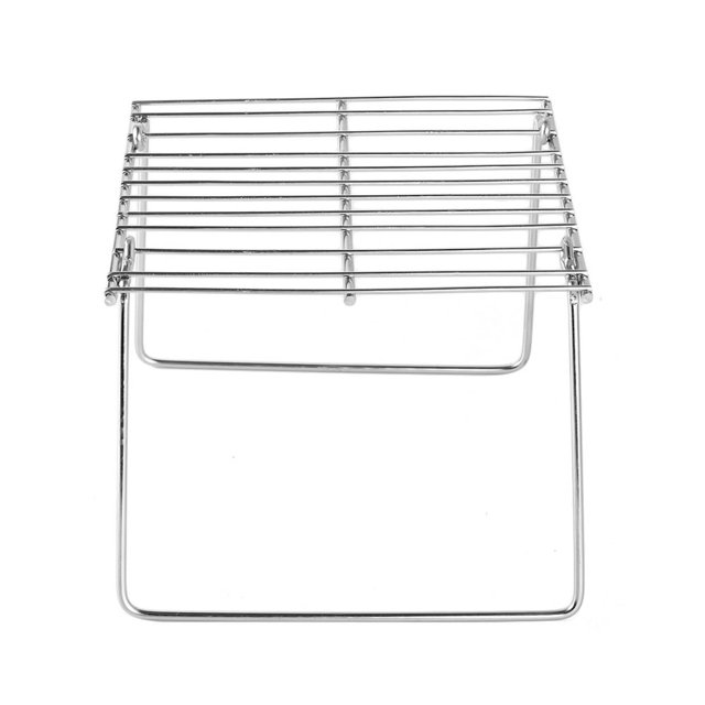 Barbecue Pliant en Acier Inoxydable Portable Extérieur Argent