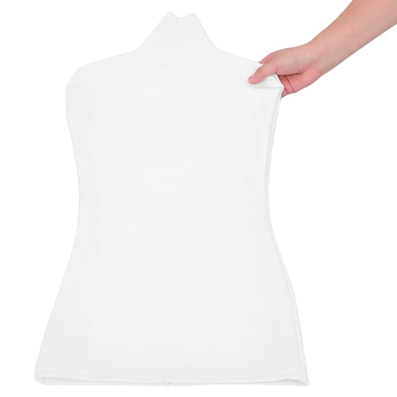 Mobestech White Flexible Mannequin Cover Lightweight Elastic Fabric Sleeve for Clothing Rack Display and Apparel Presentation