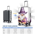 thumbnail image 4 of Susaid Halloween Gnome With Pumpkins Print Elastic Washable Suitcase Cover with Hidden Zipper, Fits 18-32 Inch Luggage for Protection During Travel-X-Large, 4 of 7
