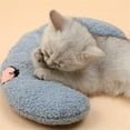 thumbnail image 4 of Little Pillow For Cats, Ultra Soft Pet Calming Toy Half Donut Cuddler Cat Cute Cozy Pillow Machine Washable, 4 of 6