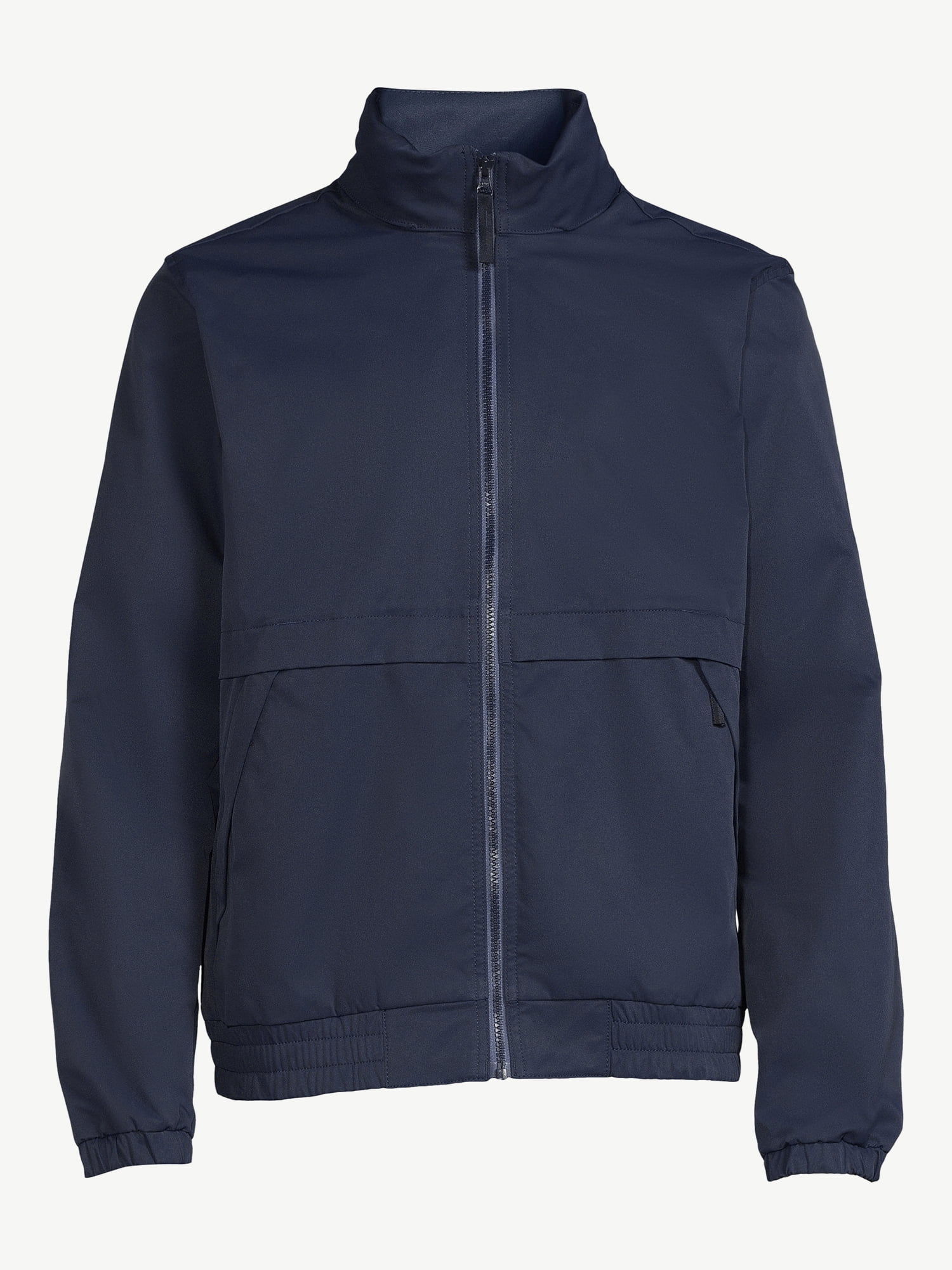 Free Assembly Men's Twill Bomber Jacket with Hidden Hood