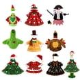 thumbnail image 2 of OJSFQUFP Christmas Tree Porch Goose Outfits,Goose Statue Xmas Tree Outfit,Christmas Garden Goose Clothes Dress and Hat for 23" High Statue Xmas Holiday Patio Yard Decor, 2 of 7