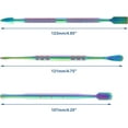 thumbnail image 4 of HAHDAXIA Suiwotin 3PCS Wax Carving Tools, Rainbow Stainless Steel Wax Tool Carving Tool Kit, Double-Headed, Rainbow, 4 of 7