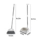 thumbnail image 3 of Juego de escoba y recogedor giratorio de 180° con dientes raspadores | Diseño de hebilla de almacenamiento vertical | Escoba de plástico con raspador para una limpieza eficiente del hogar | Blanco, 3 of 9