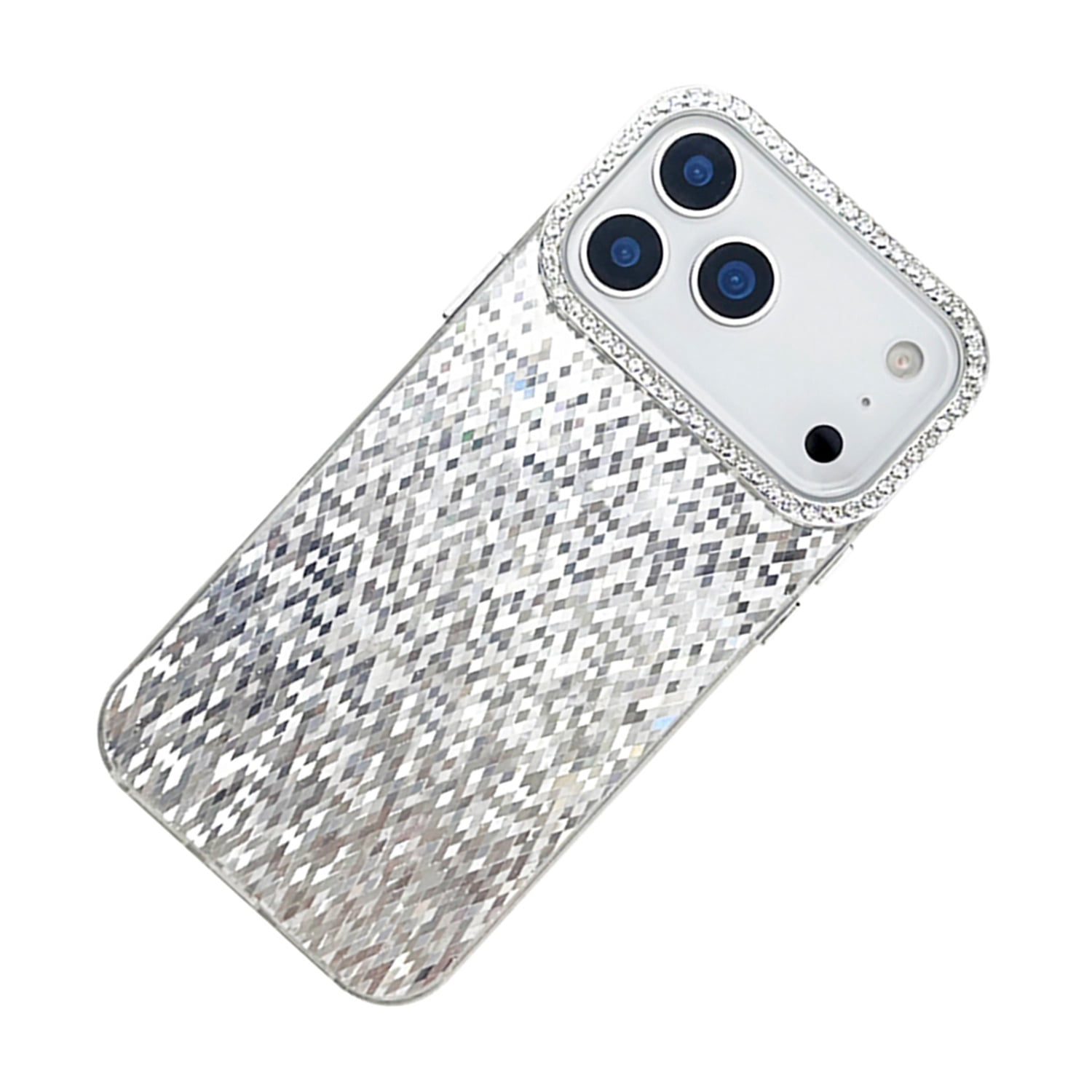 Blush Shine Glam Case for iPhone 17 Pro Max - White