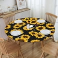 thumbnail image 3 of Spring Flower Cherry Round Fitted Tablecloth with Elastic 40-44 Inch, 3 of 6
