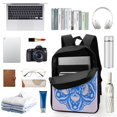 thumbnail image 3 of Blue Floral Mandala Design 3D Print 17in adolescent backpack Bags knapsack Laptop, 3 of 5