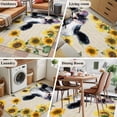 thumbnail image 6 of Cow Sunflowers Area Rug 4'x6', Country Vintage Animals Floral Leaves Washable Non-Slip Rugs, Low Pile Large Carpet for Living Room Bedroom Dining Room Kitchen Office Indoor Mat, 6 of 9