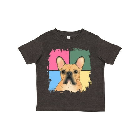 

Inktastic Sable French Bull Dog on Colored Squares Gift Toddler Boy or Toddler Girl T-Shirt