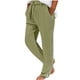 thumbnail image 2 of Pantalones largos para hombre, pantalones deportivos informales lisos con cintura elástica y bolsillos, pantalones con cremallera lateral, pantalones de algodón para hombre, 2 of 6