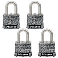 thumbnail image 1 of Lock Master Lock 3SSQ de acero inoxidable para exteriores, paquete de 4, 1 of 6