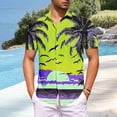 thumbnail image 4 of Purcolt Mens Hawaiian Shirts Casual Collared Short Sleeve Button Down Shirts Summer Beach Quick Dry Tee Tops, 4 of 7