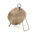 thumbnail image 2 of Zentique 9" Ivory and Beige Distressed Finish Round Tabletop Petit Clock, 2 of 3