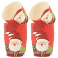 thumbnail image 1 of 50 Uds. Envoltorios navideños para cupcakes, envoltorios para muffins navideños, vasos de papel para envolver cupcakes de Navidad, 1 of 4