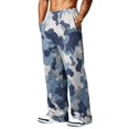 thumbnail image 6 of LTTVQM Mens Loose Fit Camo Trousers Casual Outdoor Pixel Digital Camo All Over Digital Print Lightweight Breathable Athletic Wide Leg Trousers Royal Blue XL, 6 of 7