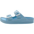 thumbnail image 2 of Couple slippers double strap buckle solid color slip-on beach shoes casual sandals, 2 of 15