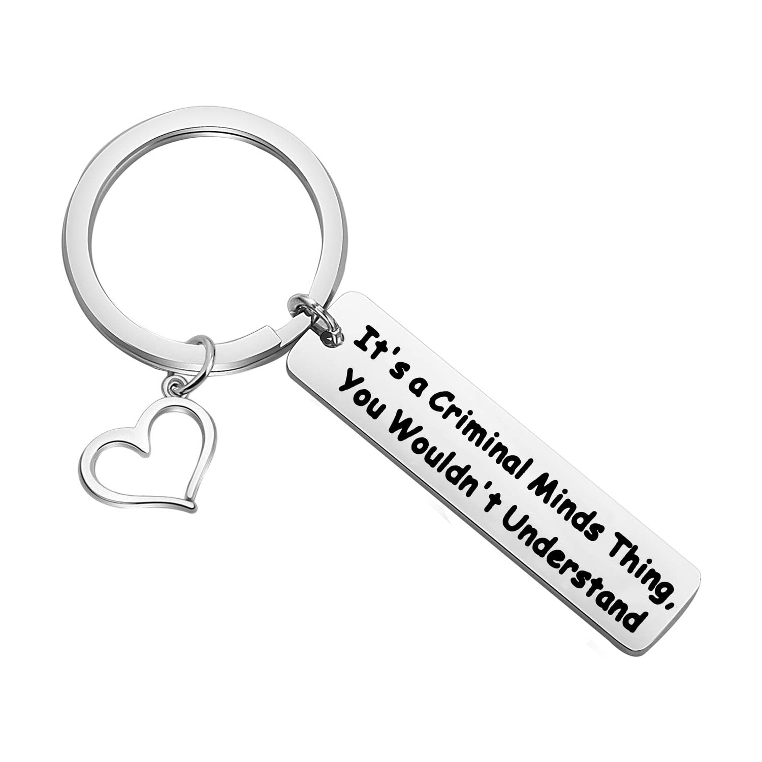 Runner's Gift Keychain - "When Your Legs Get Tired Run With Your Heart" - Stainless Steel, 3.14"