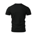 thumbnail image 4 of Men's Holiday Print Round Neck Short Sleeve Top Casual Sports Top, Size M-3XL, 4 of 5