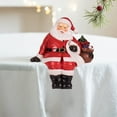 thumbnail image 5 of Christmas Small Ornament, Santa Claus Sit Down and Rest Statue Carrying A Bag of Gifts, Hand Painted Resin Figurine, Table Shelf Creative Sculpture Decor (Left/Gifts), 5 of 6
